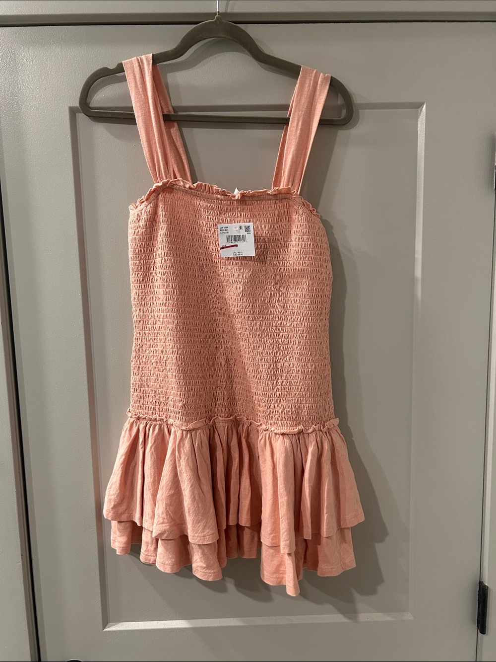 American Eagle Smocked Peach Tiered Ruffle Sundress 🦅 - Size Small